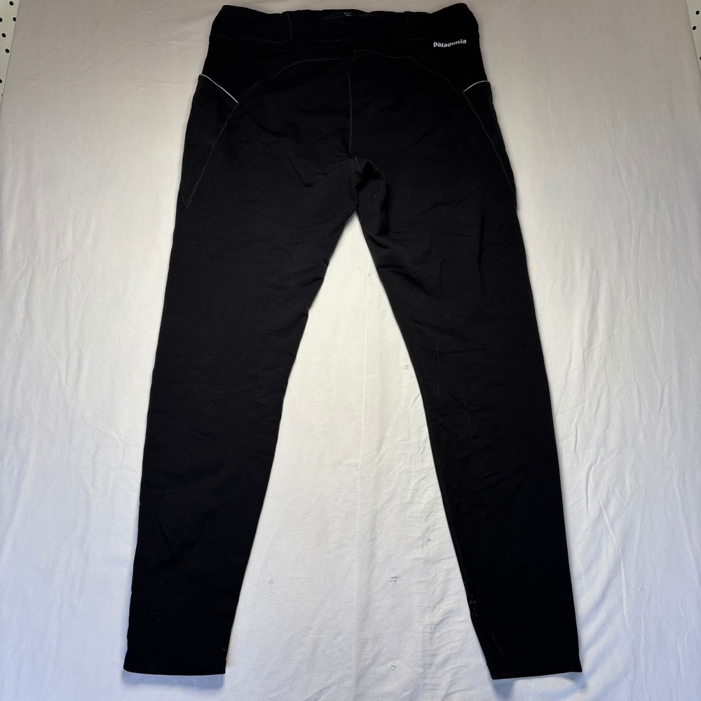 Patagonia Running Tights Mens Large 32x29 Black Pocket Athletic Leggings Jogging - Picture 3 of 8